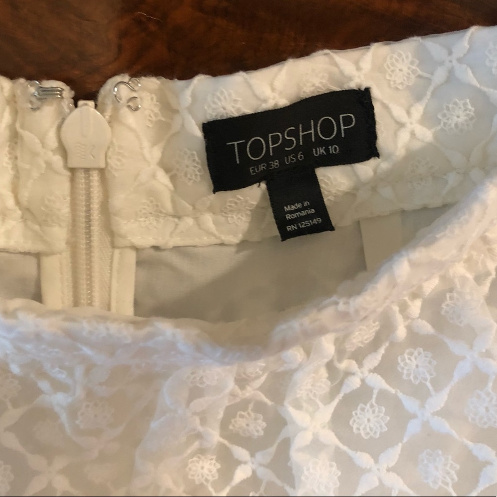 Topshop Sheer Floral Skirt [Size 6]